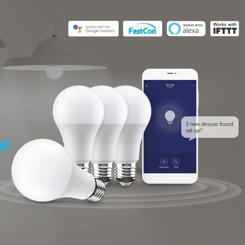 4-Pack Broadlink Smart Light Bestcon Lb1 Dimmer Ha Condotto La Lampadina Di Controllo Vocale Della Luce Con Google Casa E Alexa