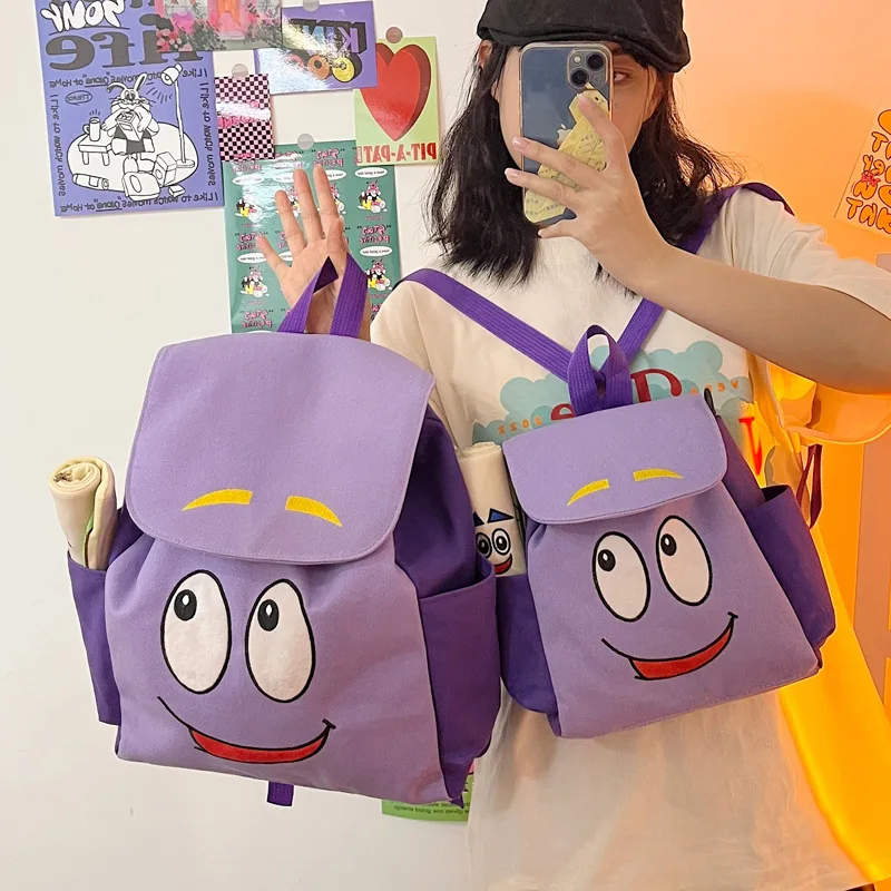 Kawaii Disney Dora The Explorer Zaino Cartoon New Large Capacity Messenger Bag Student A4 School Bag Zaino Per Bambini