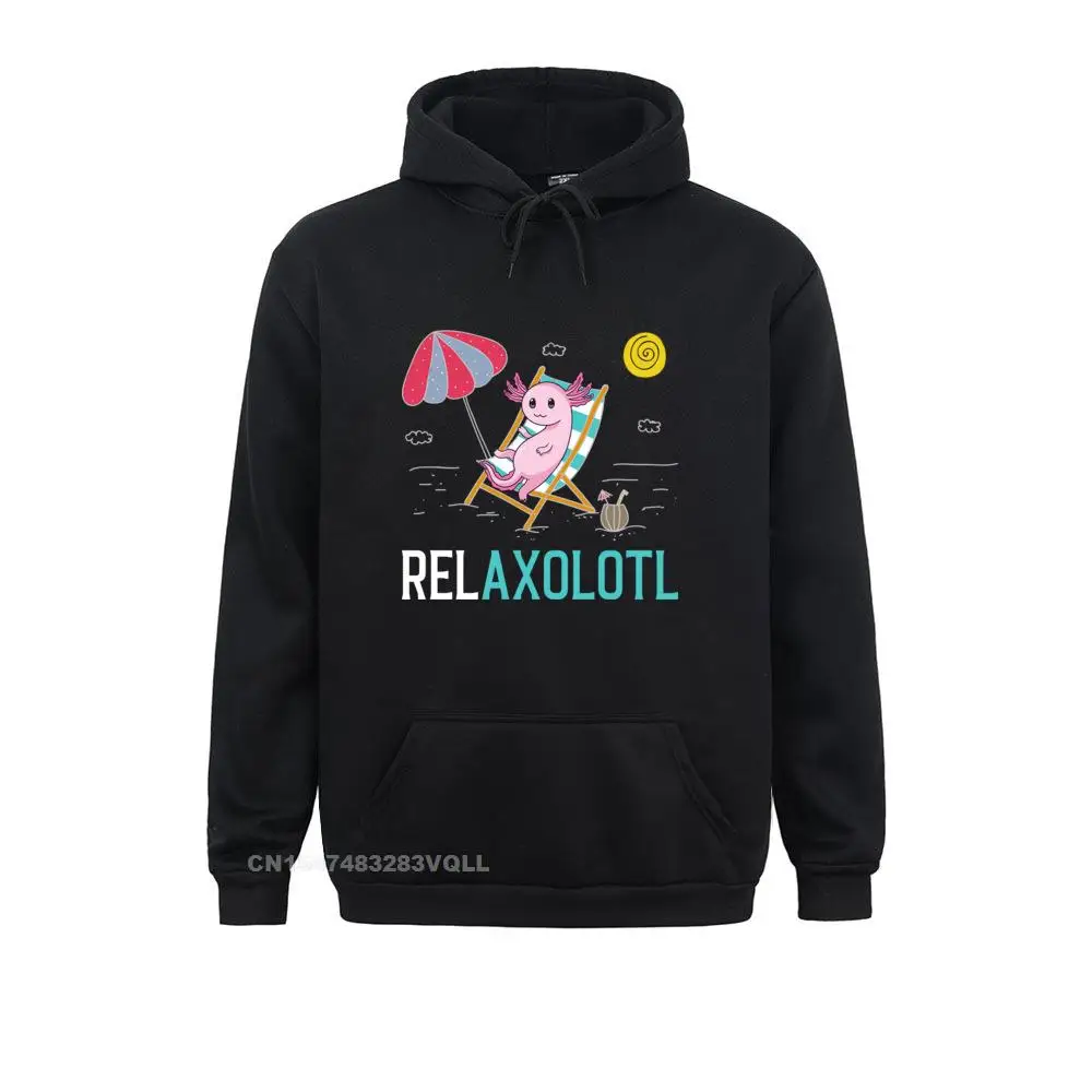 Axolotl Relaxolotl Relax A Lot Camisa Hoodies Wholesale Long Sleeve Men Sweatshirts Funny Hooded Pullover Sportswears