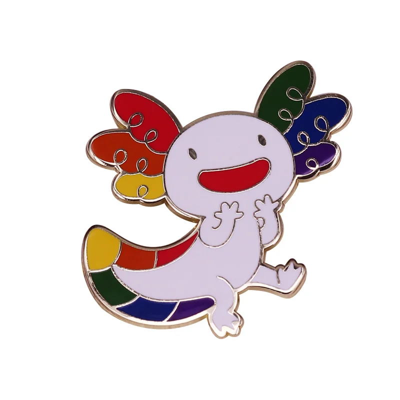 Yay Happy Axolotl Badge Comunemente Noto Come L'Anfibio Ma In Realtà