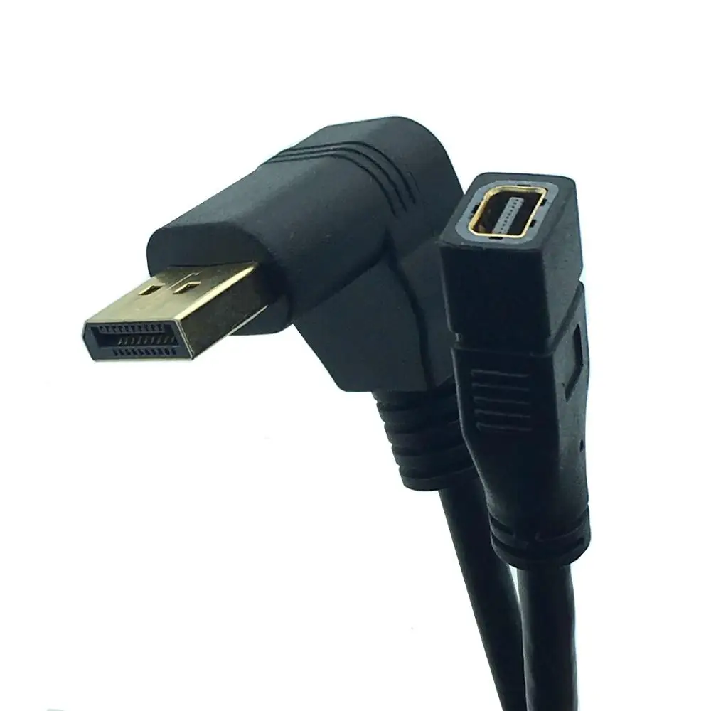 Display Port To Mini Display Port Cable Maschio A Femmina Mini Dp A Dp Thunderbolt A Dp Hd Cable Mini Displaypor Angle 90 Gradi