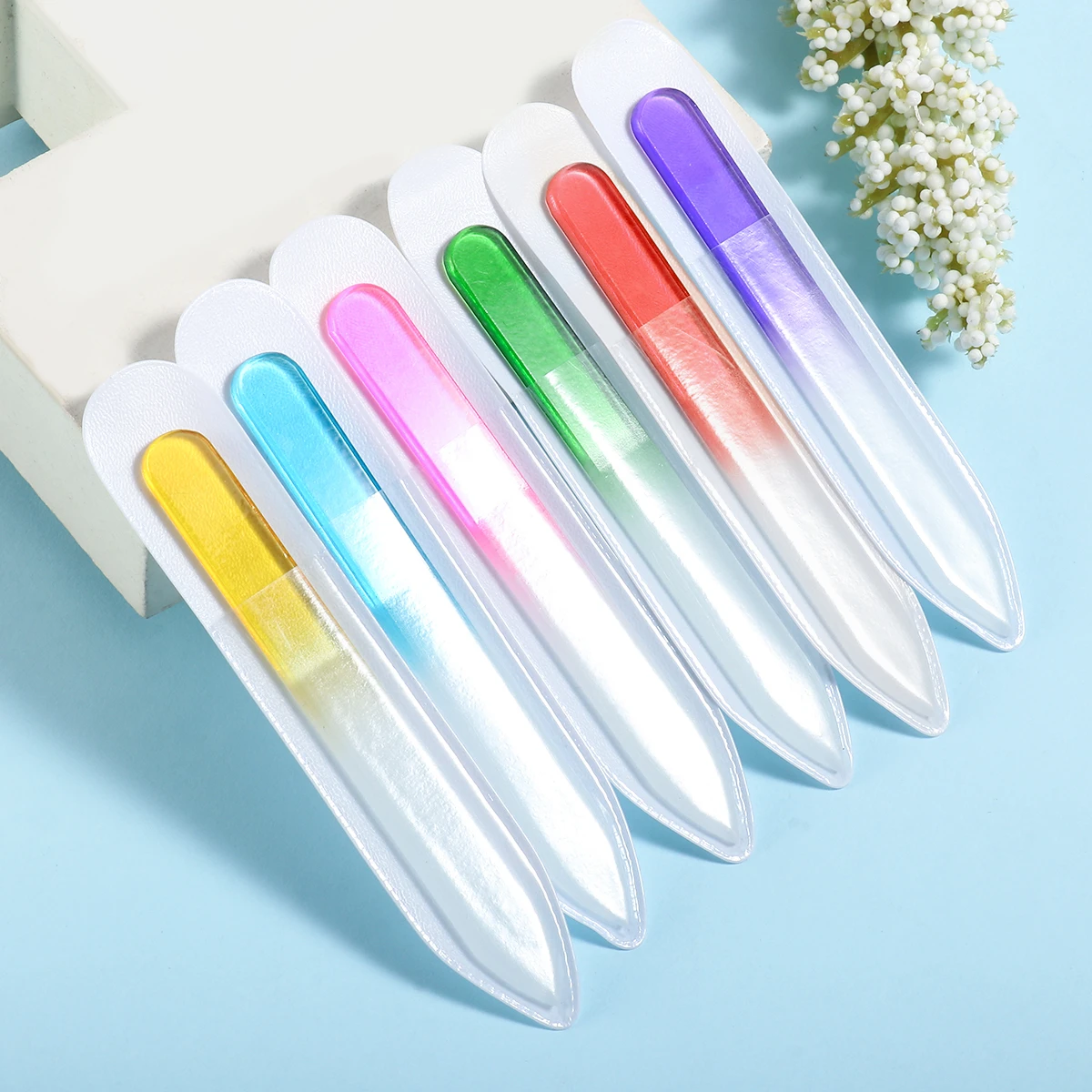 6 Pz/Set Lima Per Unghie 9Cm Lima Per Lucidatura Di Cristallo Lima Per Unghie In Vetro Lima Per Manicure Per Donna Ragazza Lucidatura Professionale