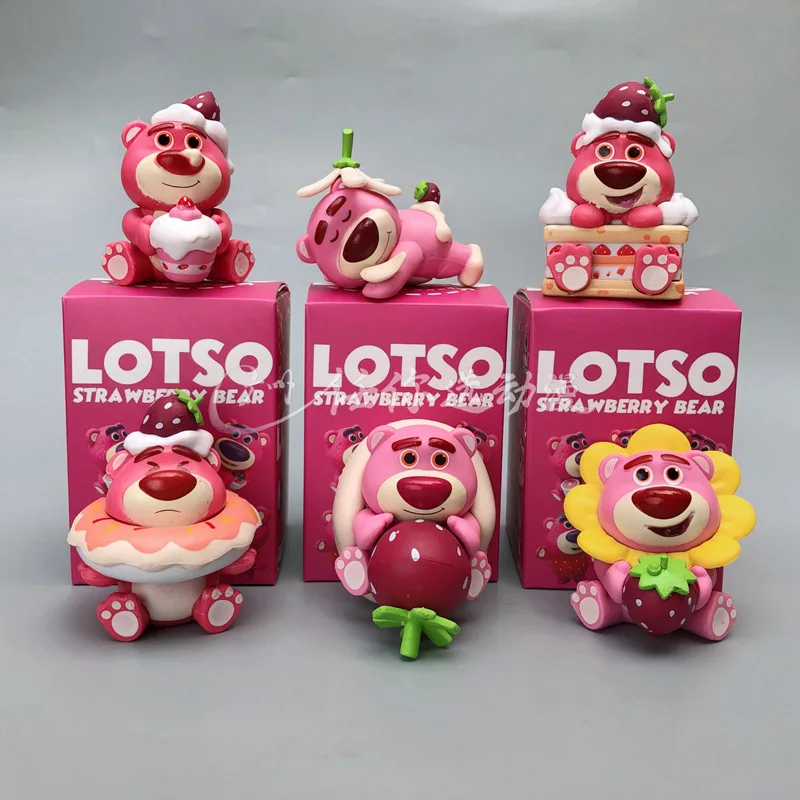 Strawberry Bear Tè Pomeridiano Dessert Party Puppy Bear Tide Play Doll Decorazione Regalo Fatta A Mano Lotti-O'-Hughling Bear Kawaii