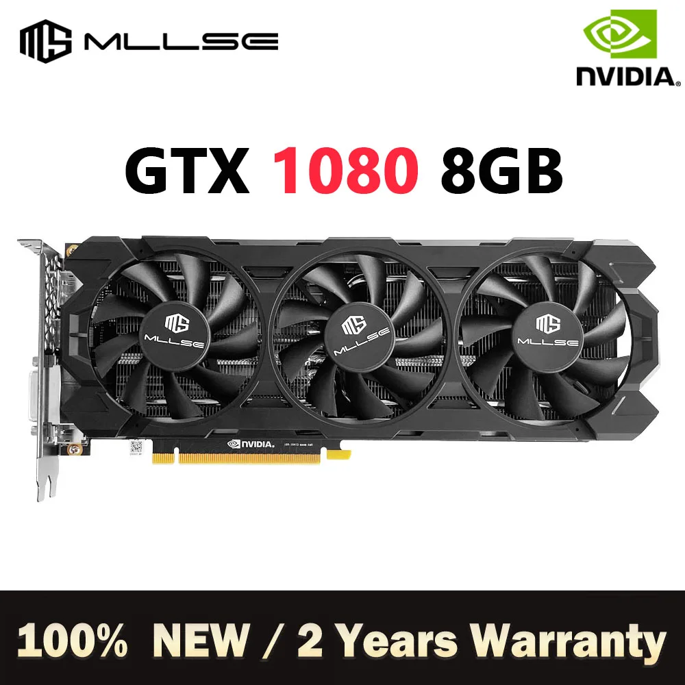 Mllse Placa De Video Nvidia Geforce Gtx 1080 8Gb Gddr5X 256-Bit Pcie 3.0X16 Hdm 16Nm Computer Desktop Gaming Gpu