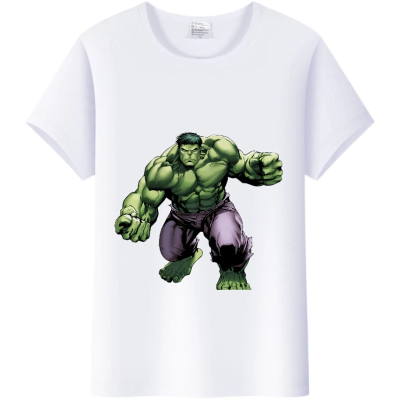 Maglietta Coreana Marvel Cartoon Hulk Graphics Men Tee Summer Top Magliette A Maniche Corte Vestiti Economici Camicetta Da Donna Regalo Allentato Bian