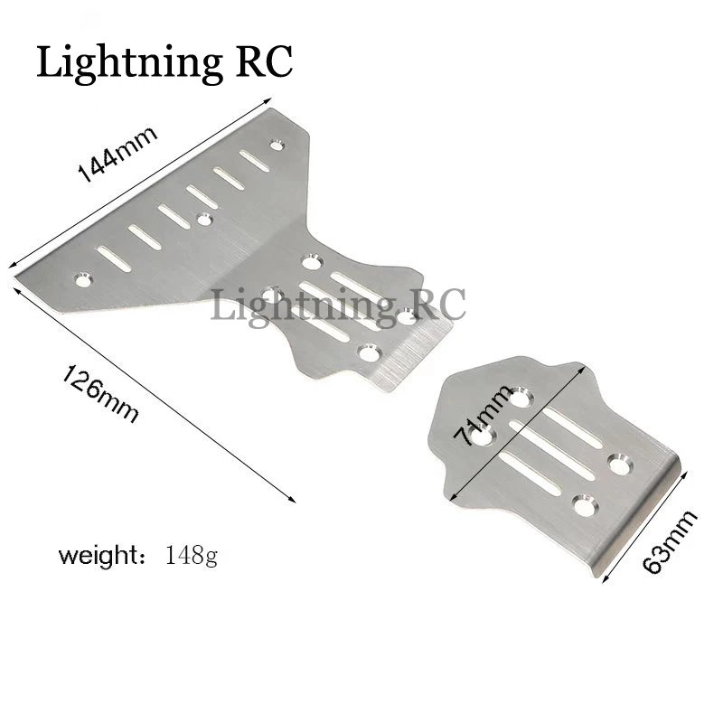 1 Set Force Racing Model Car Anteriore E Posteriore Skid Metal Armor Chassis Armor Modificato Op Pieces Per Km 1/7 Rally C3 Wrc