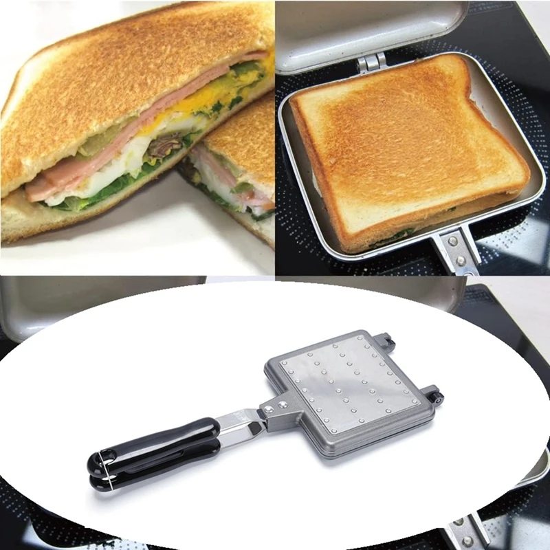 1 Pezzo Press Sandwich Maker Colazione Sandwich Maker Tostapane Per Cucina E Campeggio Teglia Da Forno