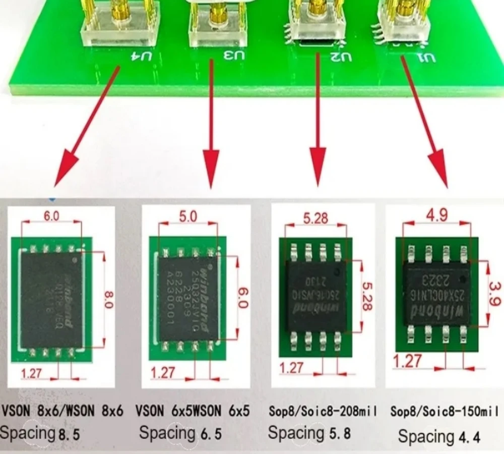 Vendita Calda 1Pc Per Sop8 Wson Chip Download Burn Write Probe Spring Needle Flash Eeprom Chip Burner Cable Sop8 Wson
