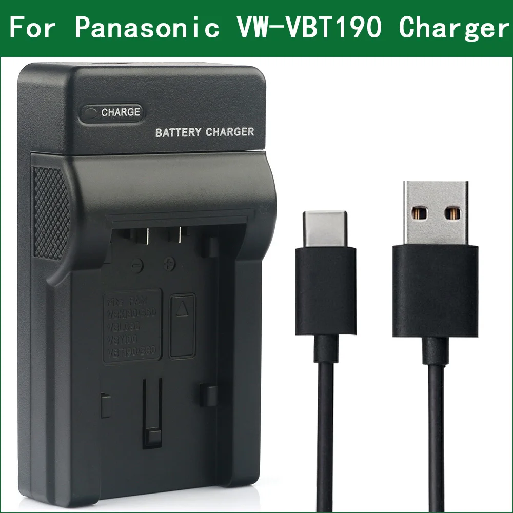Lanfulang Vw-Vbt190, Vw Vbt190 Vw-Vbt380, Caricabatteria Per Panasonic Hc-Vx980 Hc-W580 Hc-V180 Hc-V785 Hc-Vx985 Hc-W585