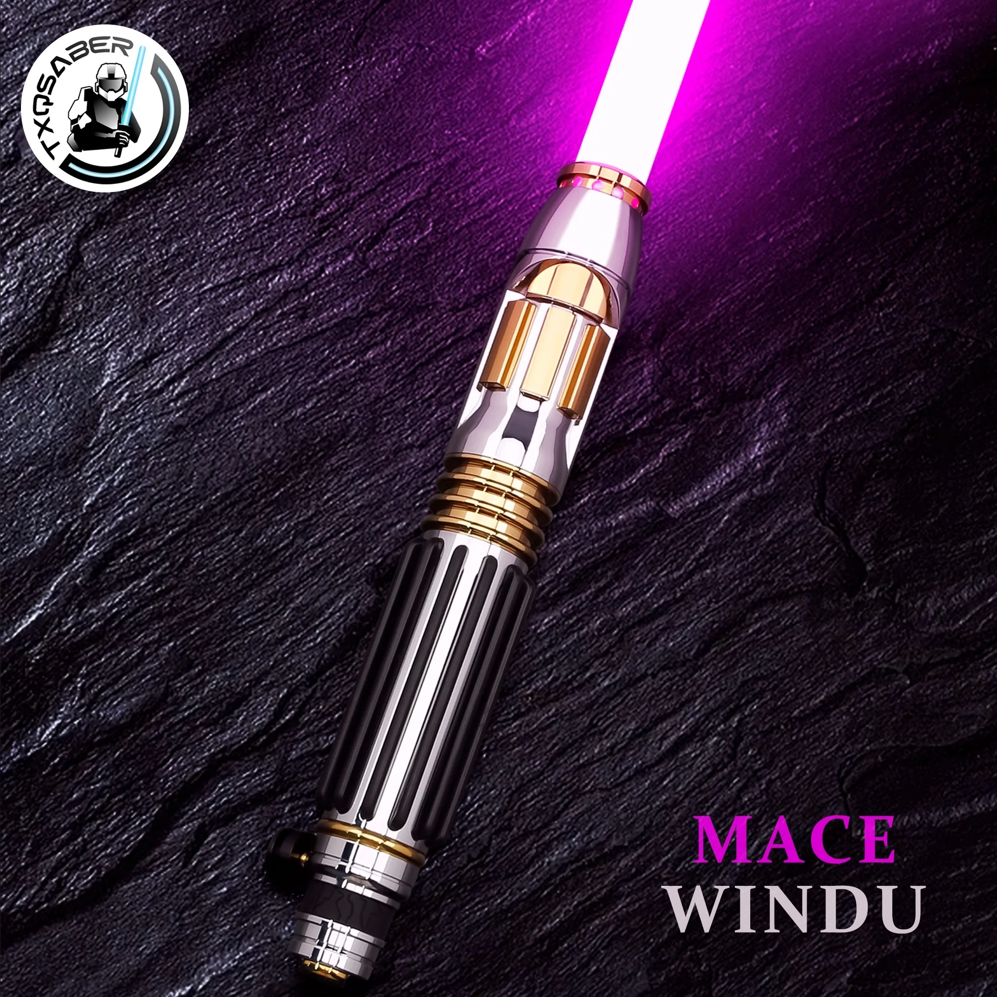 Txq Lightsaber Neo Pixel Snv4 Proffie Windu 7/8 Pollici Jedi Combat Smooth Swing Metal Force Heavy Light Sword Skywalke Gift Fonds