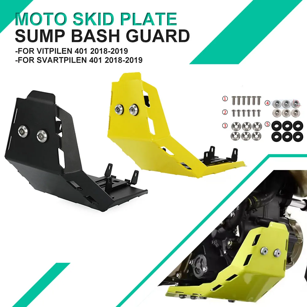Per Husqvarna Vitpilen 401 Svartpilen 401 2018-2024 Skid Plate Bash Frame Engine Guard Engine Bash Chassis Protection Cover Skid