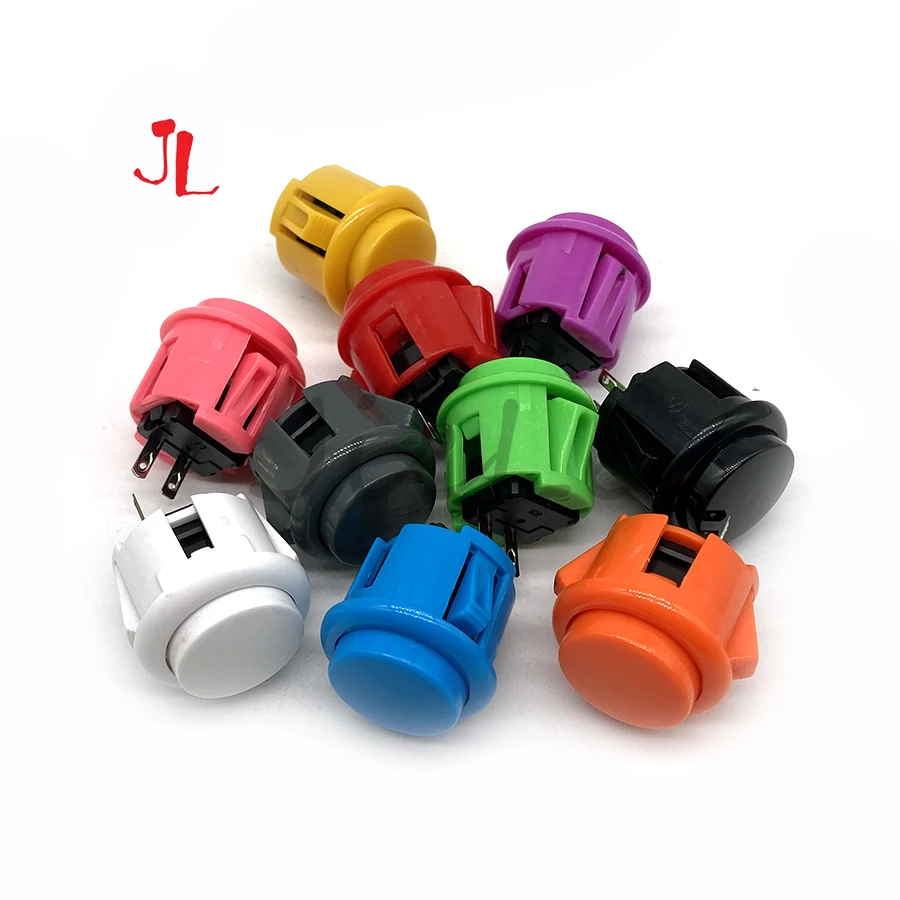 10 Pz Arcade 24Mm 30Mm Copia Sanwa Pulsante Snap Round Sostituire Obsf-30 Obsf-24 Fit Jamma Mame Machine Retro Console