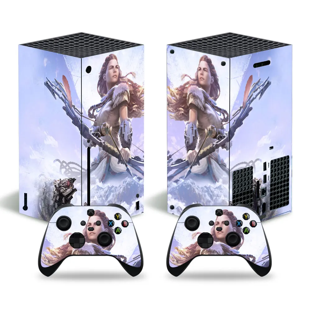 For Xbox Series X Game Horizon Zero Dawn Pvc Skin Vinyl Sticker Cover Console Dualsense Controllers Dustproof Protective Sticker
