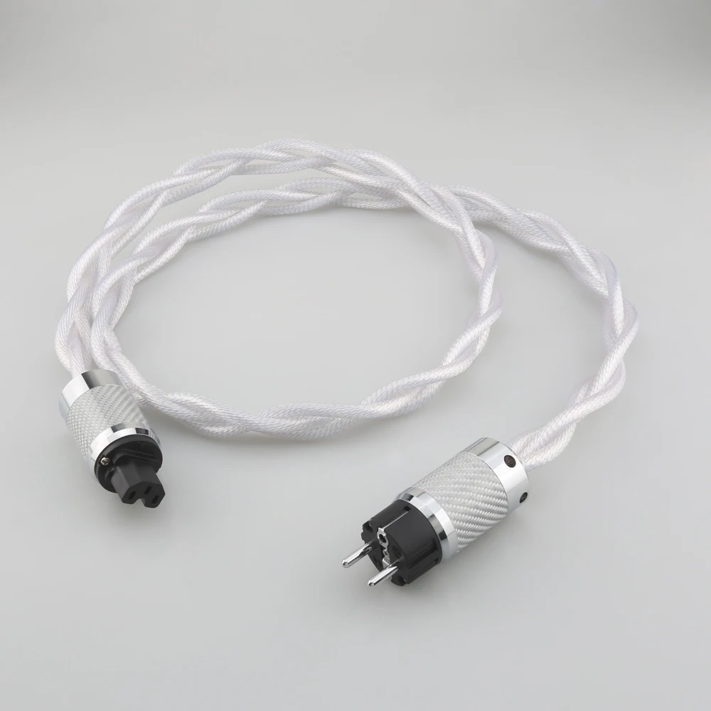 A58 Occ Placcato Argento Audiophile Us & Eu & Au & Uk Ac Audiophile Cavo Di Alimentazione Per Amplificatore Dac Filter Hifi Silver Power Cable