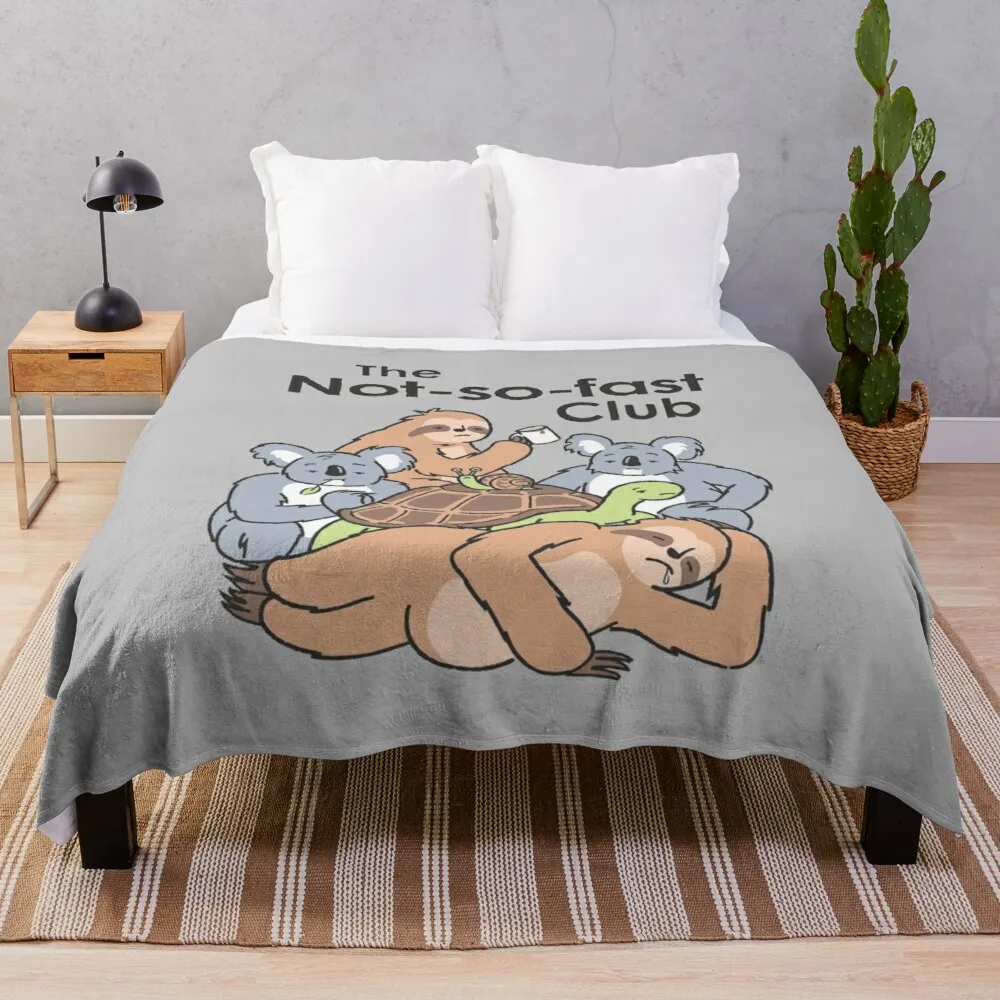 The Not-So-Fast Club Throw Blanket Velour Luxury Addensare Coperta In Pile Cute Blanket Plaid