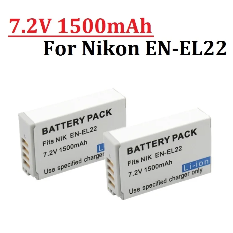 Batteria 1500Mah En-El22 En El22 Per Fotocamera Nikon 1 J4 1 S2 Per Batteria Fotocamera Nikon El22