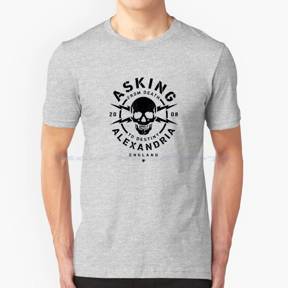 Classic Death From Destiny T Shirt 100% Cotone Tee Music Pop Death Metal England Classic Asking Band Retro Vintage Oak