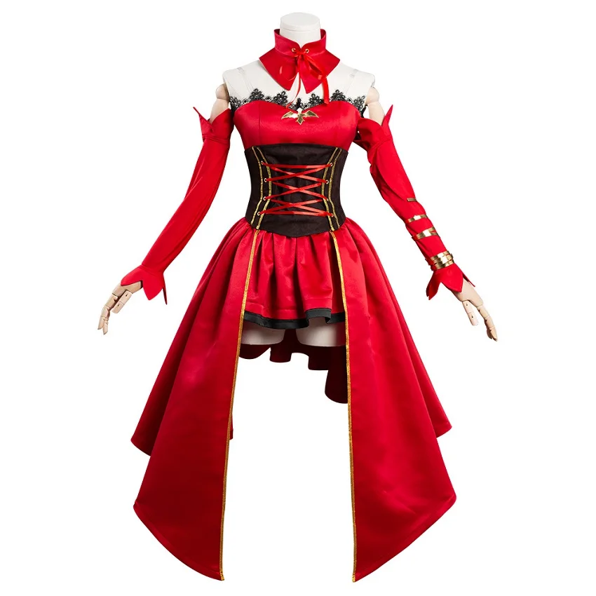 Anime Cosplay Costume Fate Fate Red Dress Halloween Carnival Suit Personalizzazione