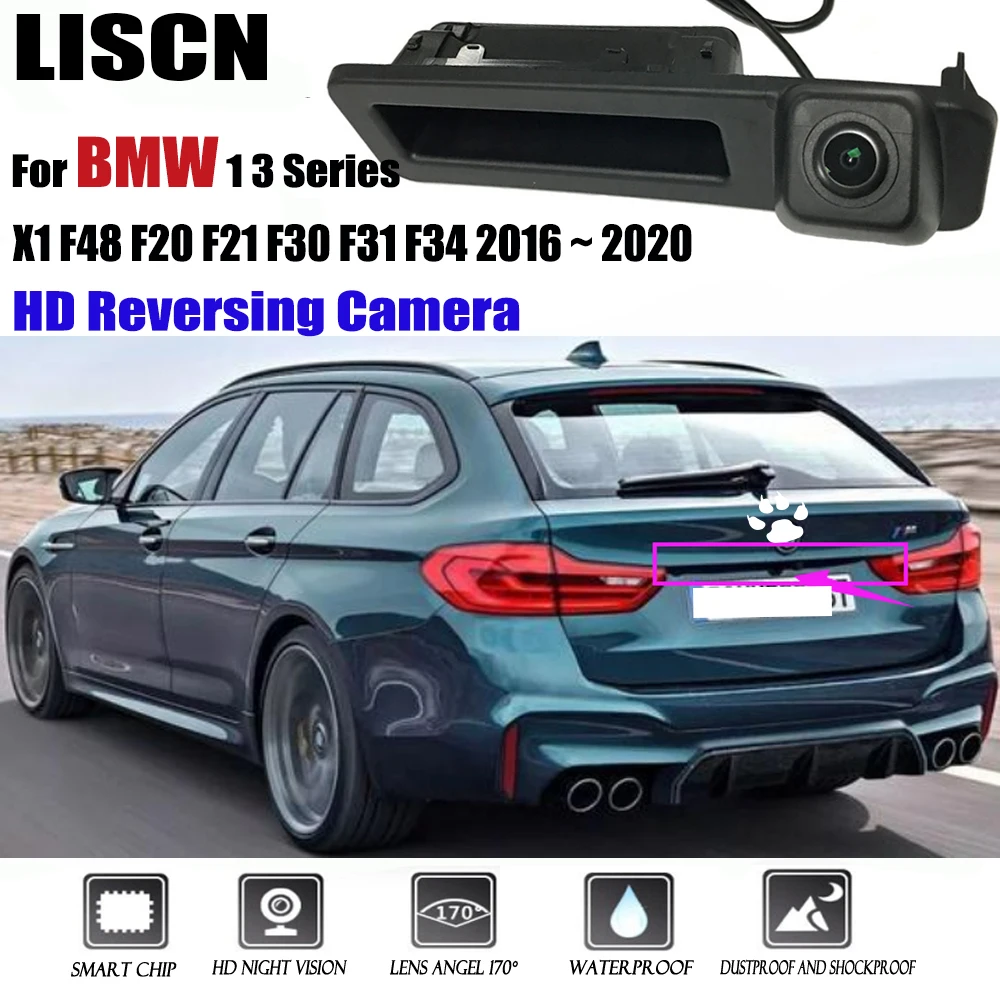 Per Bmw Serie 1 3 X1 F48 F20 F21 F30 F31 F34 Facelift 2016 ~ 2010 Hd Night Visioin Car Rear View Reverse Handle Camera