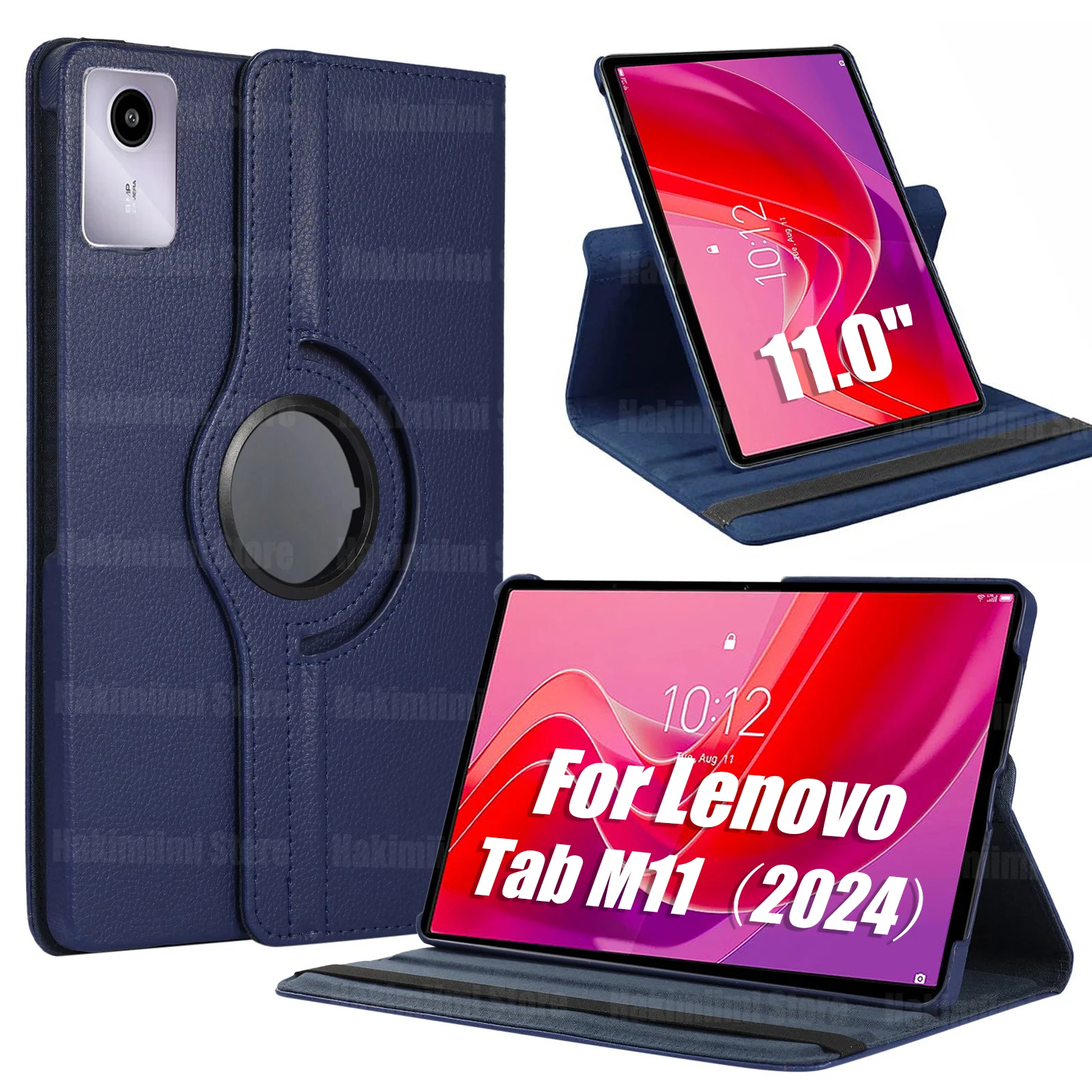 Custodia Per Lenovo Tab M11 (11 Pollici) 2024 Pu Leather 360 Supporto Rotante Con Copertura Funzione Sleep/Wake Per Lenovo Tab M11 2024 11"
