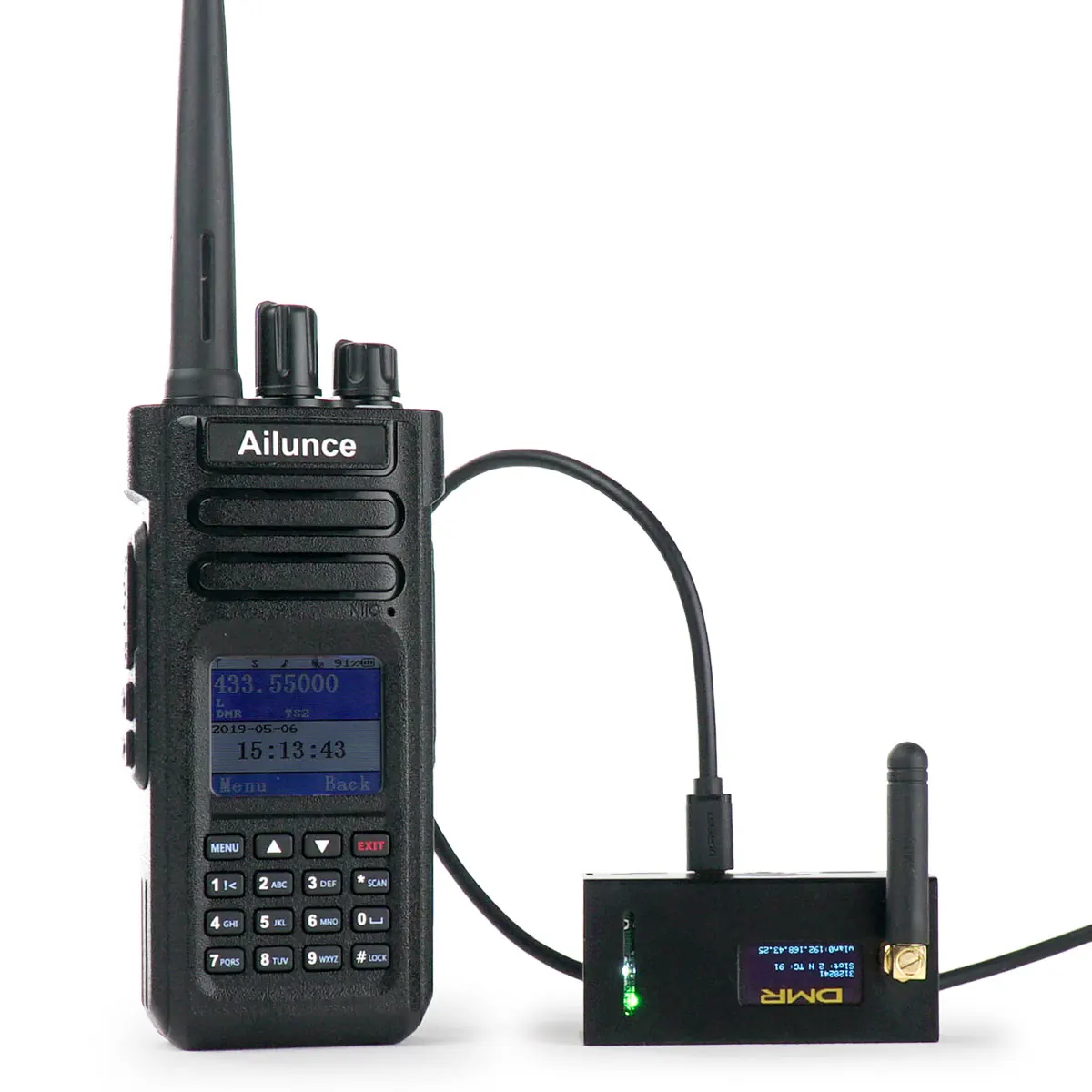 Ailunce Hd1 Gps Dmr Digital Ham Walkie Talkie Radio Bidirezionale Con Mmdvm Hotspot Wifi Modem Vocale Hotspot Raspberry Pi Antenna Oled