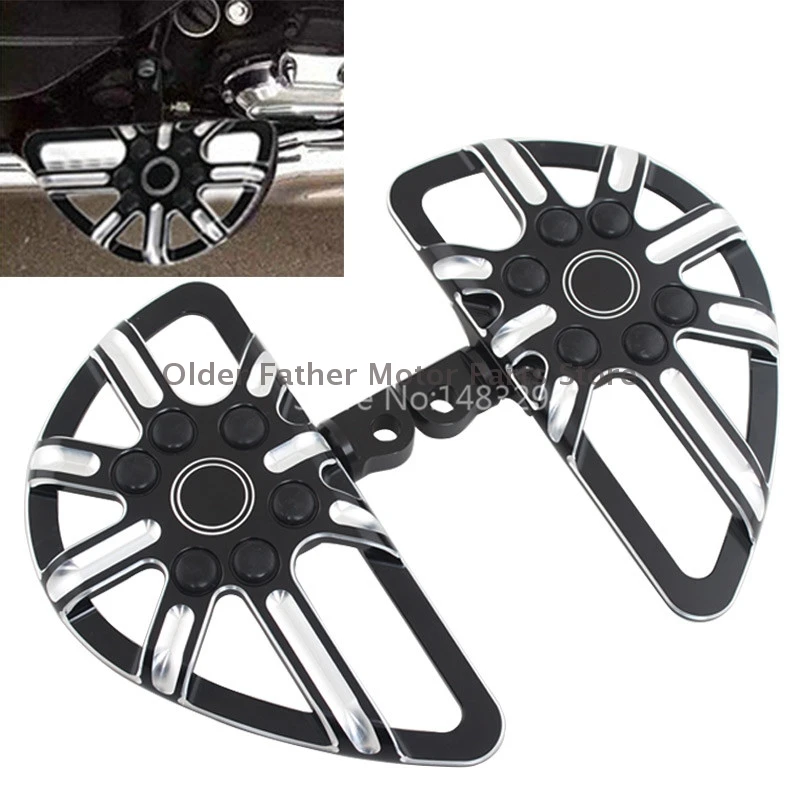 Moto Floorboard Passeggero Pedane Posteriori Pedale Poggiapiedi Per Harley Touring Road King Electra Glide Softail Dyna Sportster