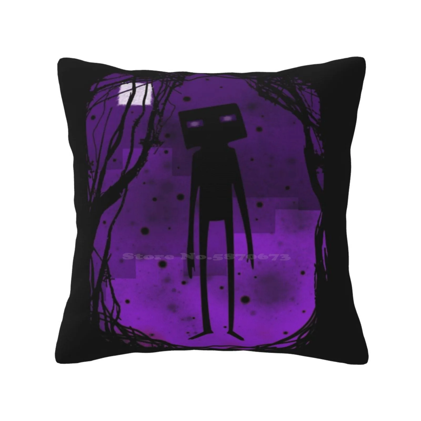 Enderman Funny Cute Decor Square Federa Enderman Nerd Minimalist Gamer