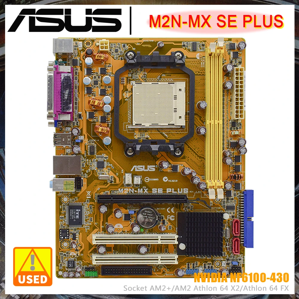 Presa Am2 + Scheda Madre Asus M2N-Mx Se Plus Slot Supporta Processore Am2 +/Am2 Athlon 64 Fx 64 X2/Athlon 64/Semron Fast Ethernet