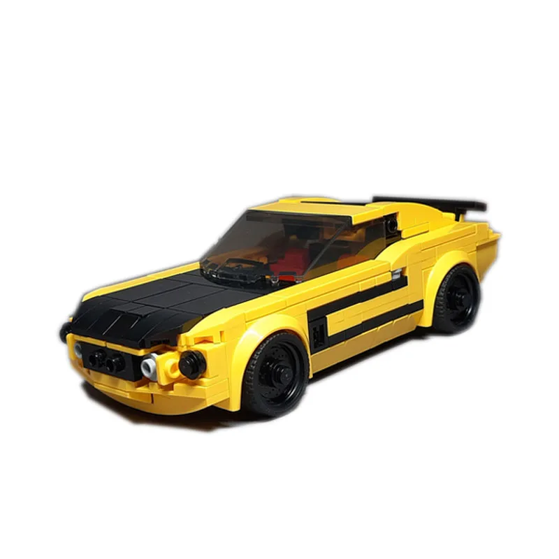 Moc - 76901 New Yellow Small Sports Car Assembly Splicing Building Block Model 246 Parts Building Blocks For Kids Boys Gift Toy