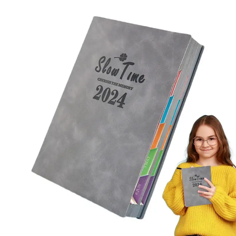 2024 Planner E Notebook Quaderno Quaderno Calendario 2024 Calendario Settimanale Agenda Settimanale Organizer Calendario Libro Calendario In Pelle