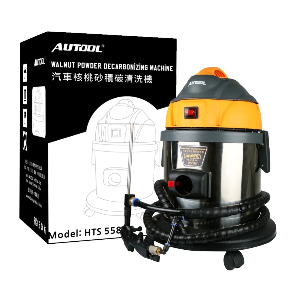 Autool Hts558 Automotive Engine Washing Intake Pipe Valve Clean Machine Diesel System Walnut Sand Carbon Deposition Cleaner