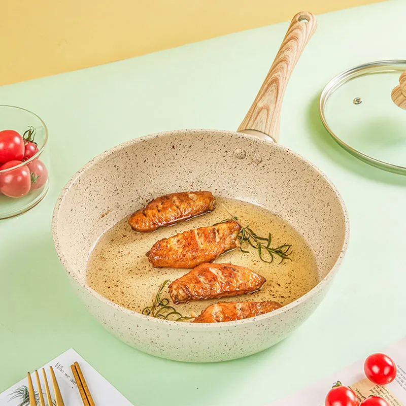 Padella Antiaderente Durevole Padelle Wok Padella Padella Con Coperchi Friggitrice Pentole Da Cucina Set Pentole Da Cucina
