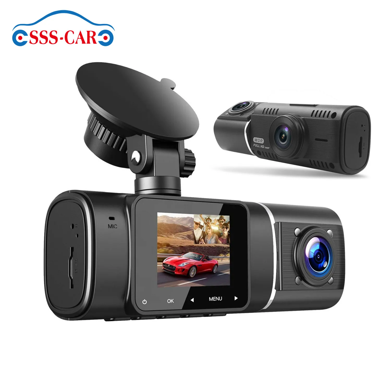 J02 Car Dvr Camera Full Hd 1080P Manuale Utente 12V Piccola Dash Camera Per La Vendita Di Auto Batteria Anteriore E Interna Dual Hidden Dashcam
