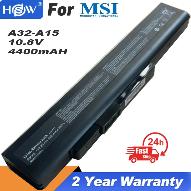 Batteria Per Laptop 10.8V A32-A15 A41-A15 A42-A15 A42-H36 Per Msi Per Serie Akoya E6201 E6228 E7219