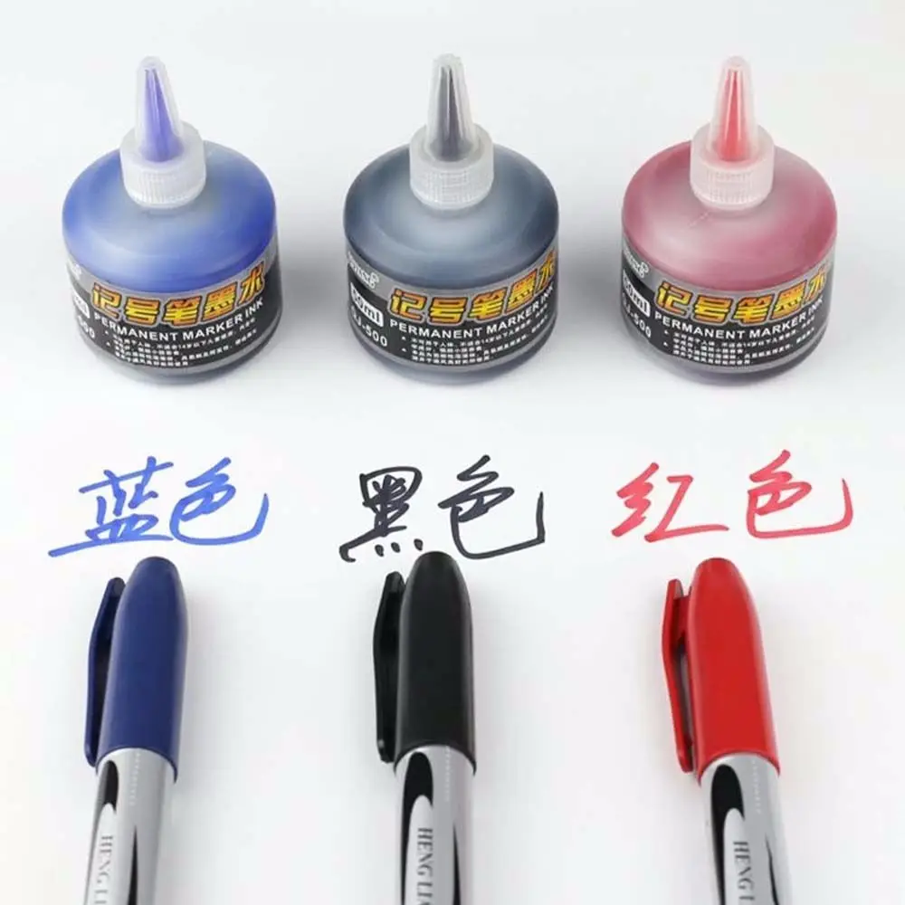 Forniture Per Ufficio Pennarelli Inchiostro Istantaneamente Dry Black Graffiti Ink Oil Marker Pen Pen Refill Ink Permanent Ink