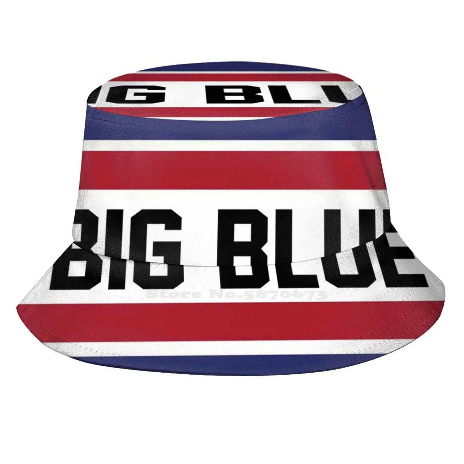 Big Blue - Football Design Unisex Moda Donna Uomo Cappelli A Secchiello Traspiranti Football Giants Sport Team Bigblue Slogan Slogan G