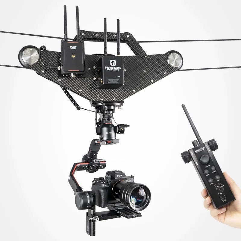 L'Attrezzatura Flycam Ha Motorizzato La Telecamera Cablecam Fm6 Può Essere Dotata Di Stabilizzatore Ronin Da Utilizzare