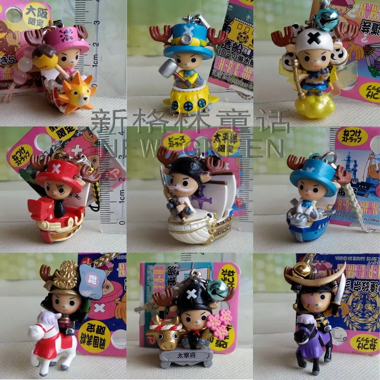 Bandai One Piece Action Figure Genuine Limited Cute Chopper Pendant Cellulare Gacha Modello Raro Ciondolo Giocattolo