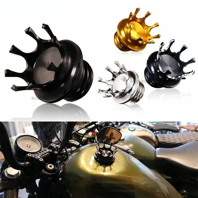 Tappo Del Coperchio Del Serbatoio Del Carburante Ventilato Crown Tappo Del Gas Compatibile Per Harley Sportster Xl 883 1200 48 Dyna