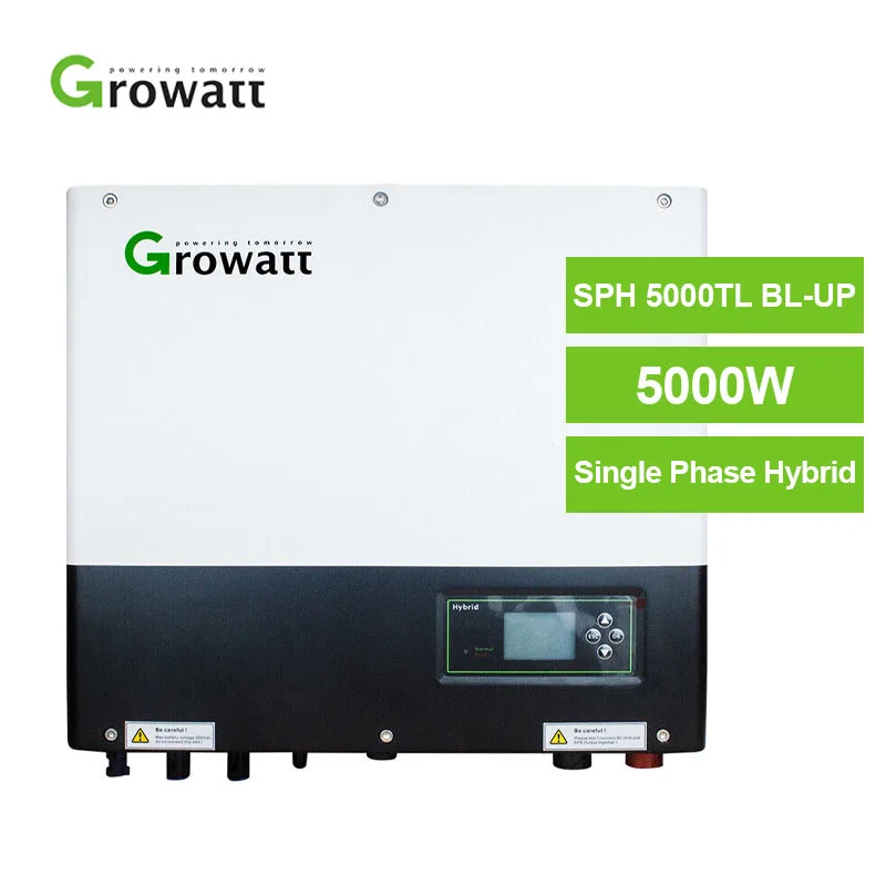Growatt 5Kw 6Kw Falowniki Muslimax Efficiency 97.6% Inversor Monofase Hibrido Estoque No Brasil