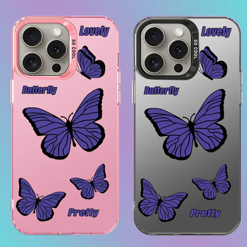 Custodia Per Iphone 13 Pro Max Custodia Per Telefono Blue Butterfly