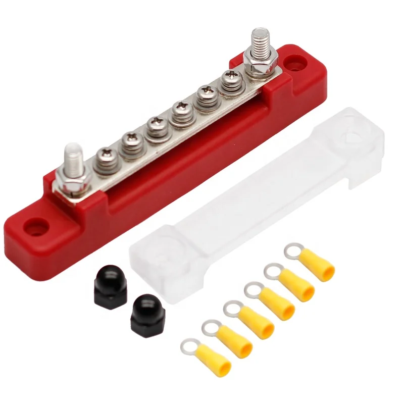 48V 150A 8 Borchie Auto Car Boat Dual Terminal Block Power Heavy Duty Bus Bar
