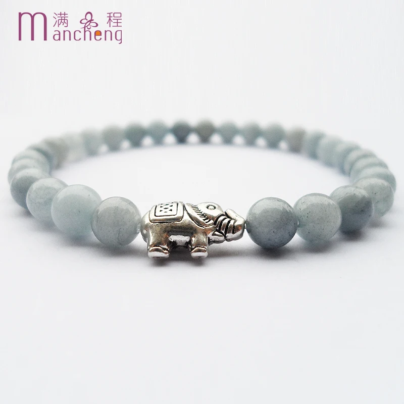 Fnaf 2 Rupee Item 6Mm 5A Natural Blue Apatite Quart Beaded Elephant Charms Bracciale Donna Versatile Pulsera Hombre Stitch