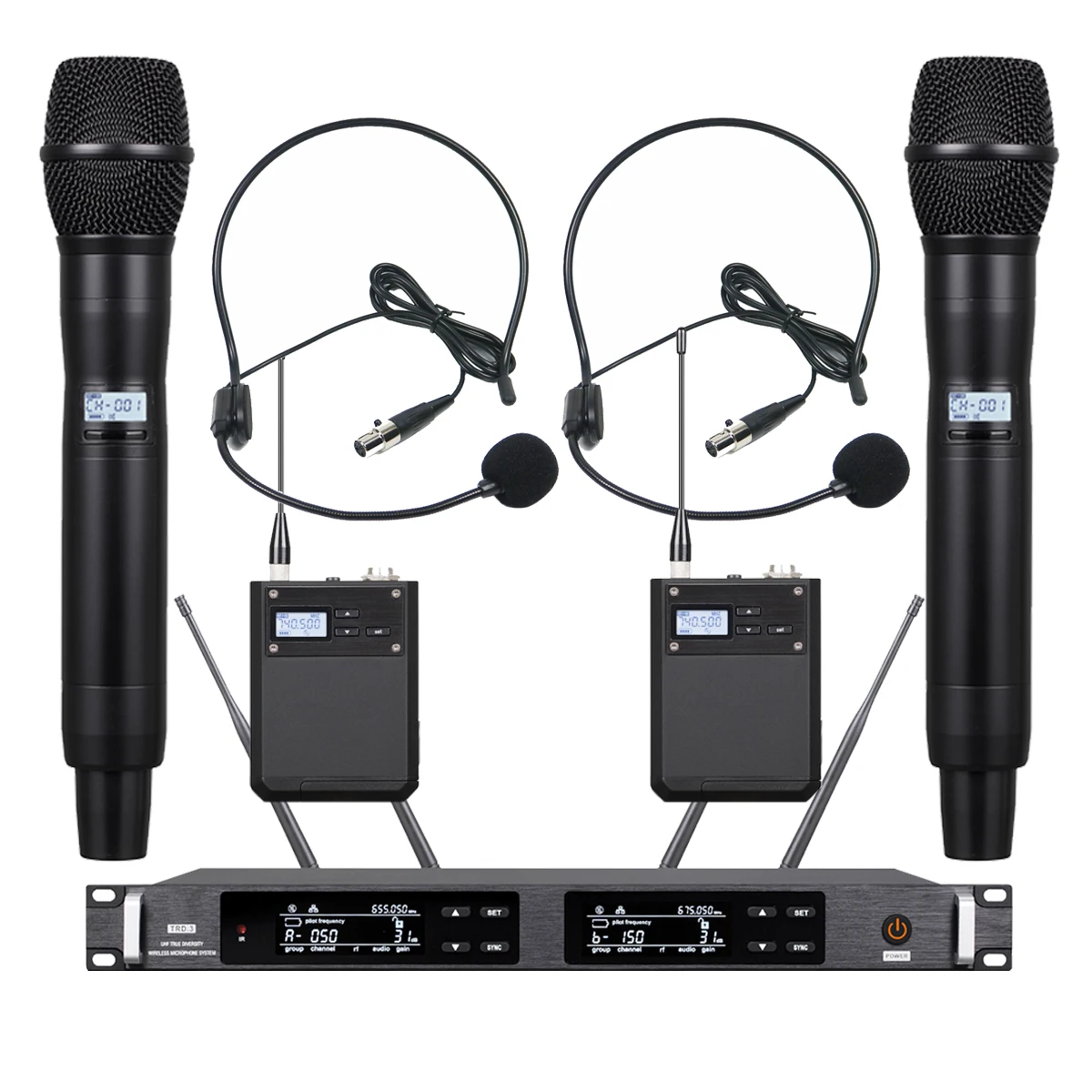 Advanced Axint Sure Ulxd4D 2-Channel Ksm8 Handheld Dj Karaoke Wireless Microfono System Adx2 Ksm9 Sing Stage Performance Speech