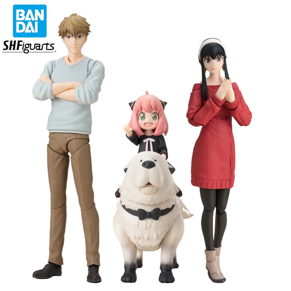 In Magazzino Originale Bandai Shfiguards Spyxfamily Loid Forger Yor Forger Anya Bond Forger Action Figure Modello Anime Genuino