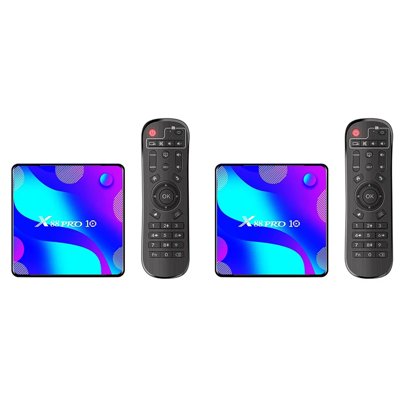 X88 Pro 10 Android 10.0 Smart Tv Box Uhd 4K Media Player Rk3318 4Gb/64Gb 2.4G/5G Wifi Dual-Band Bt4.0