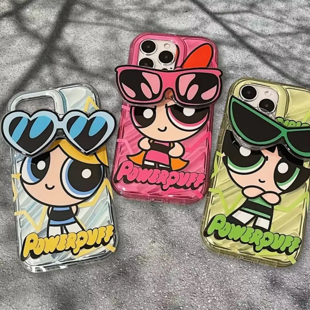 Anime The Powerpuff Girls Cover Per Cellulare Muslimon Cartoon Girls Custodia Per Cellulare 12/13 Soft Accessorio Per Cellulare Femminile
