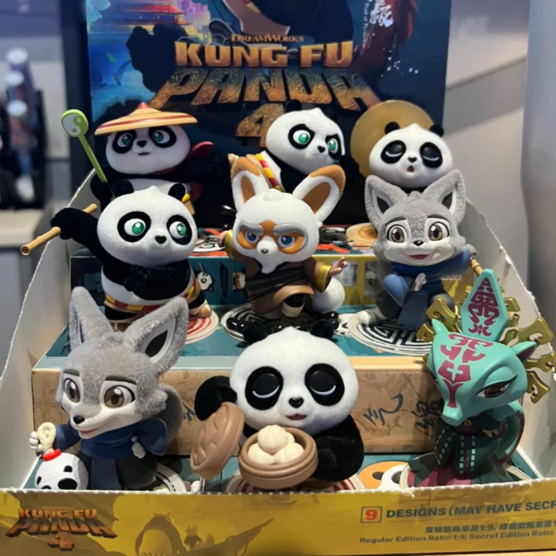 Original Dreamworks Kung Fu Panda 4Series Blind Box Anime Fiugre Model Kawaii Animal Figurine Model Decoration Collection Toys G