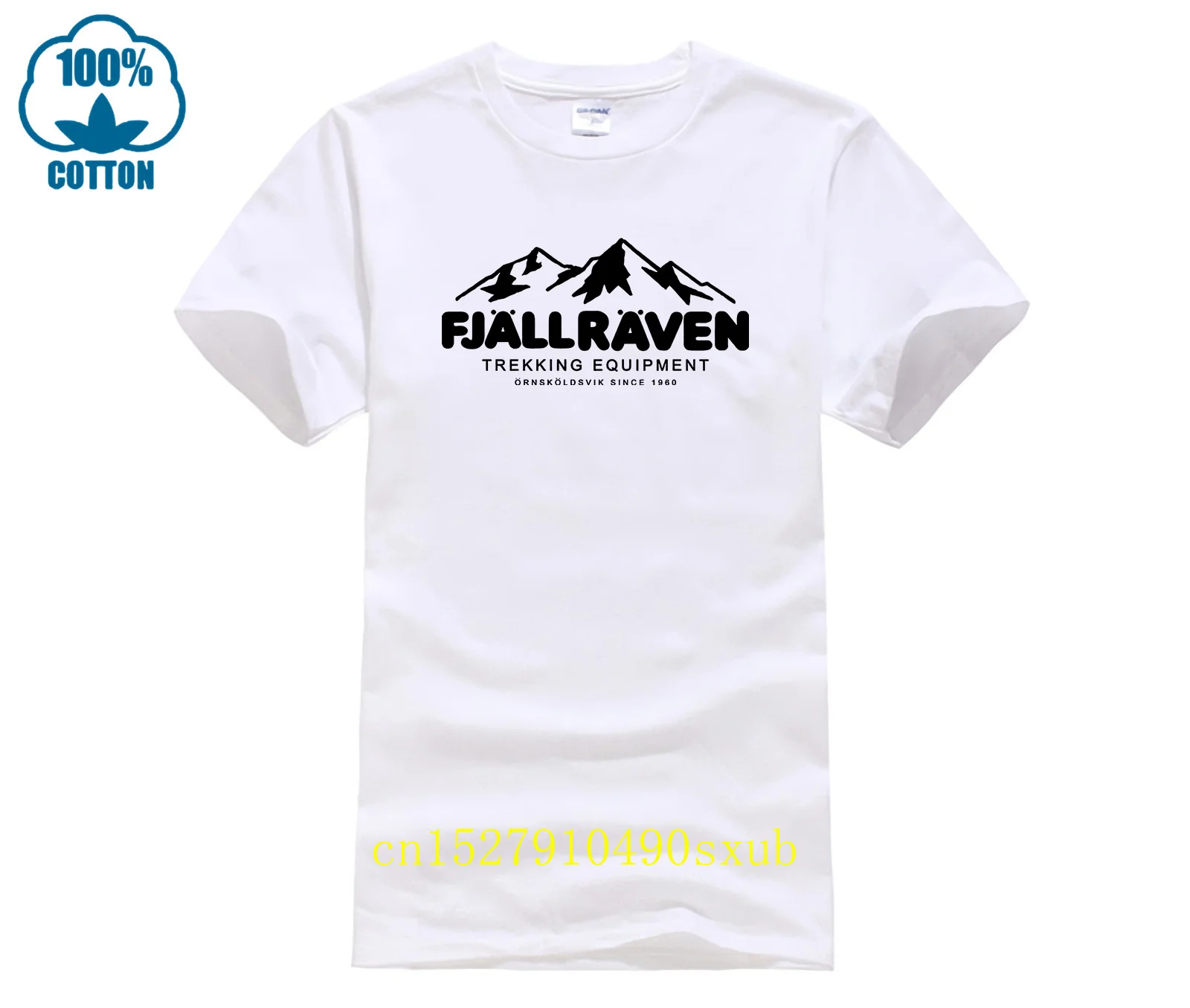 Fjall T-Shirt Da Uomo Abisko Trail Print Raven Taglia Unisex S-4Xl