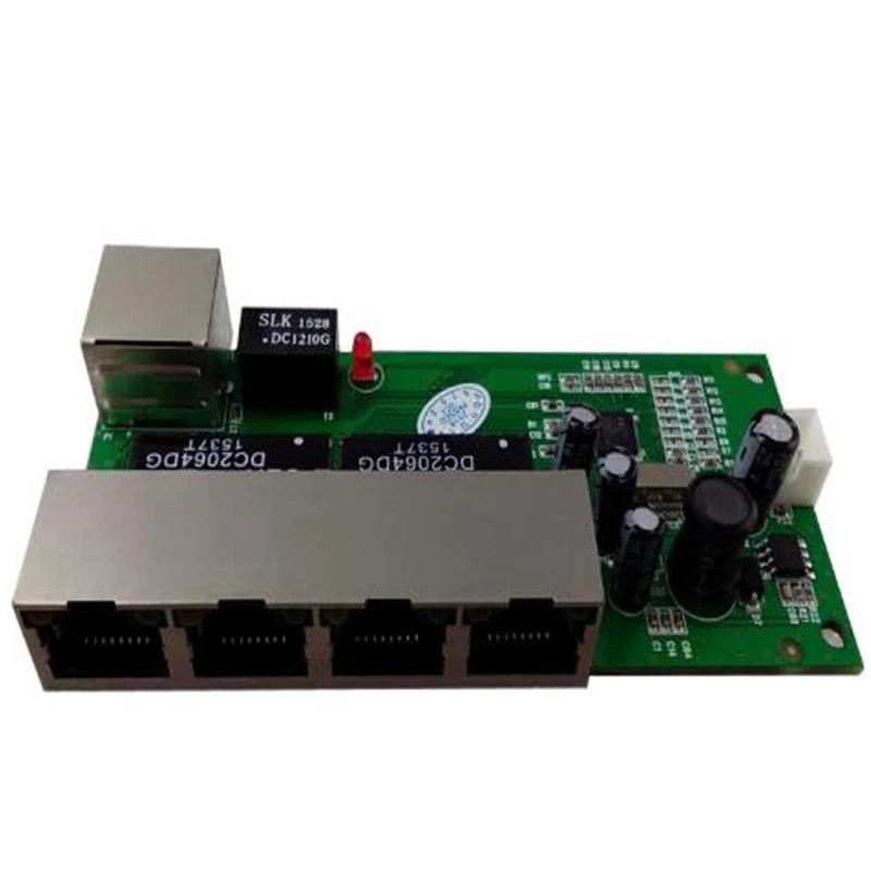 Mini Switch Oem Mini 5 Porte 10/100Mbps Switch Di Rete 5-12V Ampia Tensione Di Ingresso Smart Ethernet Pcb Modulo Rj45 Con Led Incorporato